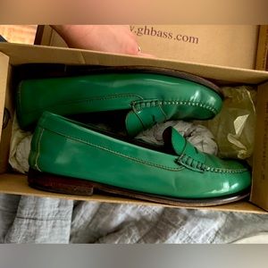 GH Bass Weejuns, sea foam green